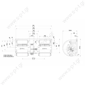 2022082986   006-A46-22 12 V SPAL ΜΟΤΕΡ ΣΑΛΛΙΓΚΑΡΟΣ ΔΙΠΛΟΣ     Evaporator blower > Buses > Carrier Sutrak  Carrier Sutrak 12V OE: 282001035 - 60137 006-A46-22 - 