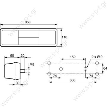 LA35   ΦΑΝΟΙ VIGNAL. ΦΑΝΟΙ ΠΟΛΛΑΠΛΗΣ ΧΡΗΣΗΣ 680. 680121, 680131.  Genuine Vignal LA35 Rear Lamp With Number Plate Light - Part No. 135300 - 
