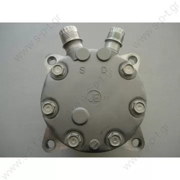 8018, 8024  ΣΥΜΠΙΕΣΤΗΣ SANDEN SD7H15 132A2 12V V-OR  COMPRESSOR,SANDEN,7867-7H15 12V 132mm 2-A, R134a VERT O-RING STEEL ARMATURE, DUST COVER - 