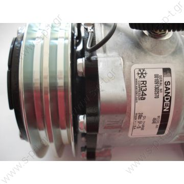 8033 SANDEN ΣΥΜΠΙΕΣΤΗΣ SANDEN SD7H15 132A2 12V H-ROT  COMPRESSOR, SANDEN, 8033-7H15 12V 132MM 2-A, R134A REAR TUBE-O  - 