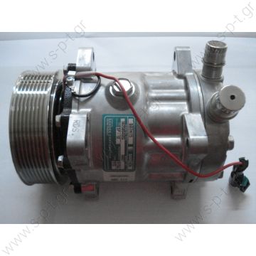 40405137  ΚΟΜΠΡΕΣΕΡ  SANDEN, SD7H15 6008, 24V, 8PV, 119MM, VERT O-RING, EAR MOUNT, R134A   ΣΥΜΠΙΕΣΤΗΣ SANDEN SD7H15 119PV8   24V COMPRESSOR, SANDEN SD7H15 6008 LIEBHERR, 24V 119mm 8PV R134a VERT O-RING, EAR MOUNT, STEEL ARMATURE - 