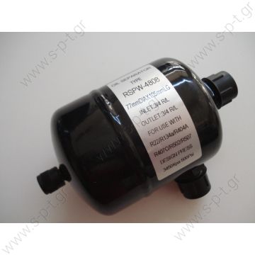 RSPW-4808   ΕΛΑΙΟΔΙΑΧΩΡΙΣΤΗΣ RSPW-4808    Περιγραφή OR 8 (1/2)  77mmDIA X 105mmLG  INLET : 3/4 R/L  OUTLET : 3/4 R/L  R22 / R134a / R404A / R407C / R502 / R507  DESING PRESS 3450Kpa / 500Psi RSPW-4808   ΕΛΑΙΟΔΙΑΧΩΡΙΣΤΗΣ RSPW-4808    Περιγραφή OR 8 (1/2)  77mmDIA X 105mmLG  INLET : 3/4 R/L  OUTLET : 3/4 R/L  R22 / R134a / R404A / R407C / R502 / R507  DESING PRESS 3450Kpa / 500Psi