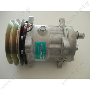 8091 SANDEN   ΣΥΜΠΙΕΣΤΗΣ DEUTZ FAHR AGROTRON SANDEN SD7H15  ΣΥΜΠΙΕΣΤΗΣ SANDEN SD7H15 150  A2 12V H-OR    COMPRESSOR, SANDEN SD7H15 8091 DEUTZ, 12V 150/142.5mm . Compresseur SD7H15 Deutz Agrotron OEM; 1136524, 04411400, 4437338 - 