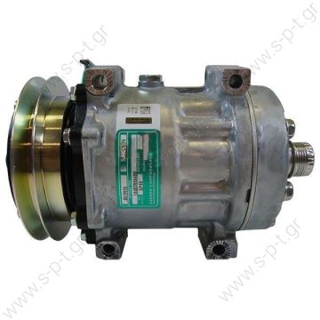 8133 SANDEN ΣΥΜΠΙΕΣΤΗΣ CATERPILLAR SD7H15 A1 24V H-ROT IVECO SD7H15 A1 24V H-ROT  COMP SD7H15 24V 1 GRV HOR TUBE    OEM CODE (Manufacturer references)  IVECO : 500388059 NEW HOLLAND : 6901439  - 
