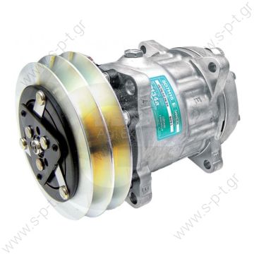 8091 SANDEN   ΣΥΜΠΙΕΣΤΗΣ DEUTZ FAHR AGROTRON SANDEN SD7H15  ΣΥΜΠΙΕΣΤΗΣ SANDEN SD7H15 150  A2 12V H-OR    COMPRESSOR, SANDEN SD7H15 8091 DEUTZ, 12V 150/142.5mm . Compresseur SD7H15 Deutz Agrotron OEM; 1136524, 04411400, 4437338