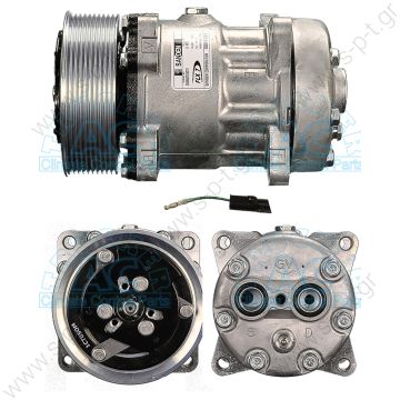 SD4872   ΣΥΜΠΙΕΣΤΗΣ SANDEN SD7H15 119 PV10  12V H-OR  4872 KOMPRESOR SD7H15 MODEL - SD4872 PULLEY - 125MM BELT -10PK C  Sanden FLX7 Compressor 4872   - 