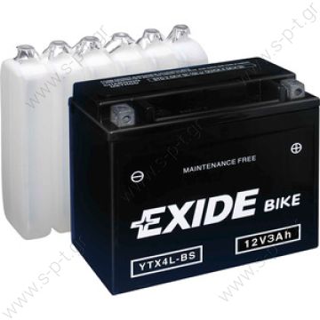 EXIDE MC MAINTENANCE FREE BATTERY YTX4L-BS (3 А/ч)