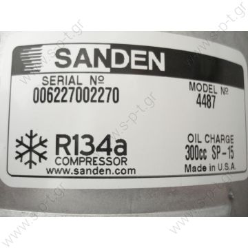 ΚΟΜΠΡΕΣΣΕΡ A/C CATERPILLAR SANDEN SD7H15 24V PV8  4487 SANDEN 7H15  CATERPILLAR, U4737 SANDEN SD7H15 24V PV8   8PV 133MM, REAR PAD   4737 CATERPILLAR OEM 151-5270  ΚΟΜΠΡΕΣΣΕΡ A/C CATERPILLAR SD7H15 132PV8 24V  - 