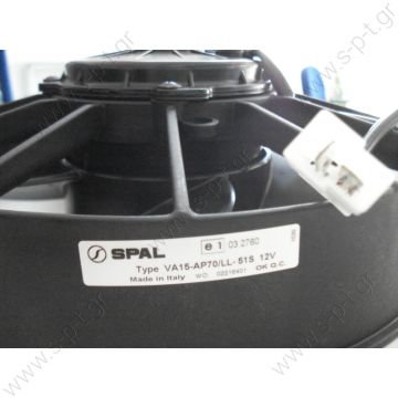ΑΝΕΜΙΣΤΗΡΑΣ SPAL VA15-AP70/LL-51S 12V   VA15-AP70/LL-51S Ανεμιστήρας 255mm 12V Spal Ωθήσεως - 