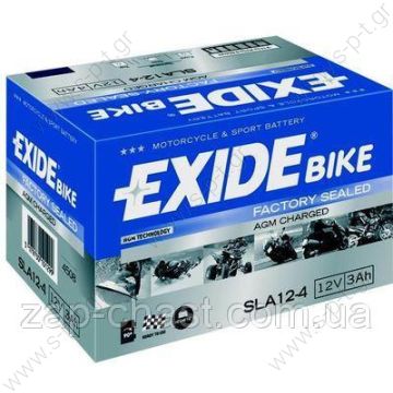 EXIDE MC FACTORY SEALED AGM CHARGED  AGM 3Ah 50A EXIDE SLA12-4 = AGM12-4 
