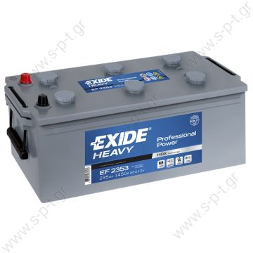 EF2353 Exide Professional Power HDX Battery 12V 235Ah   Battery 225AH SHD Super-Heavy-Duty,  Mnufacturer EXIDE 