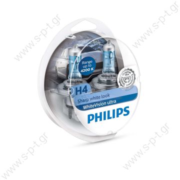 12342WVUSM  H4 Λάμπες Philips H4    Philips 12342WVUSM WhiteVision Ultra Xenon Effect H4 Headlight Bulb, 4.200 12342WVUSM  H4 Λάμπες Philips H4    Philips 12342WVUSM WhiteVision Ultra Xenon Effect H4 Headlight Bulb, 4.200