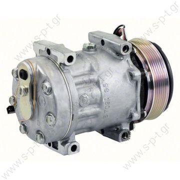 COMPRESOR UNIVERSAL SANDEN SD7H15 8244 - OE: 4281803M1 COMPRESOR AIRE ACONDICIONADO TRACTOR MASSEY FERGUSON   MF565 - MF7465 - MF7475 - MF7480    Series 5400 - 6400 - 7400 - 