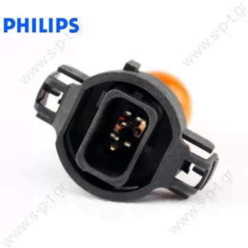 12188NAC1   PHILIPS ΛΑΜΠΑ 12V 24W ΜΕ ΝΤΟΥΙ HiPerVision        PHILIPS PSY24W ΚΙΤΡΙΝΗ   12V 24W  Philips PSY24W PG20-4 12188NAC1 12V 24W Amber Color Halogen Fog Turn Signal Bulb - 