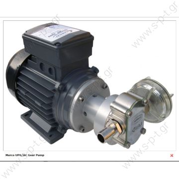 1640611C   MARCO  ΑΝΤΛΙΑ  UP6/AC 220V 50 Hz Gear pump  PTFE 7.4 gpm 4 Bar max pressure 28 Lpm max flow 230 Volt DC, 2.5 Amp fuse Nickel plated brass body Helicoidal bronze gears Viton seals, BUNA O rings 60°C 1640611C   MARCO  ΑΝΤΛΙΑ  UP6/AC 220V 50 Hz Gear pump  PTFE 7.4 gpm 4 Bar max pressure 28 Lpm max flow 230 Volt DC, 2.5 Amp fuse Nickel plated brass body Helicoidal bronze gears Viton seals, BUNA O rings 60°C