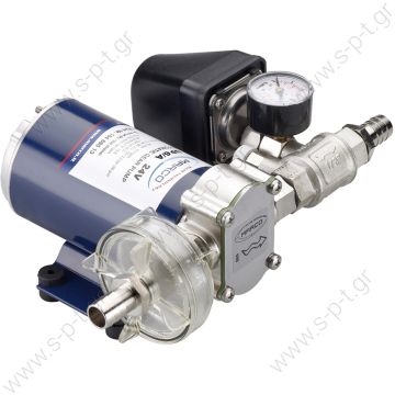 16462013 UP6/A 24V  MARCO  ΑΝΤΛΙΑ  κατάλληλη για συστήματα πιέσεως νερού σε σκάφη και τροχόσπιτα. Αντλία αυτόματης αναρρόφησης πρεσοστατική με ροή 26 λίτρα το λεπτό - 