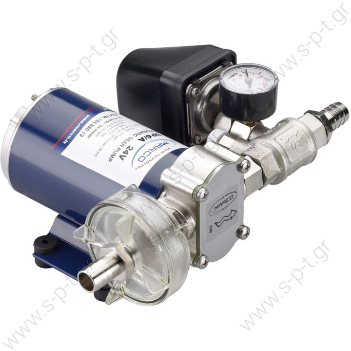 16462013 UP6/A 24V  MARCO  ΑΝΤΛΙΑ  κατάλληλη για συστήματα πιέσεως νερού σε σκάφη και τροχόσπιτα. Αντλία αυτόματης αναρρόφησης πρεσοστατική με ροή 26 λίτρα το λεπτό