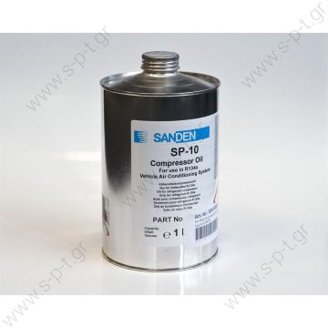 GIN105016    SANDEN  ΛΑΔΙ   ΚΟΜΠΡΕΣΣΕΡ     Λάδι συμπιεστή ORIGINAL SANDEN SP10 - Περιεκτικότητα: 1000ml GIN105016    SANDEN  ΛΑΔΙ   ΚΟΜΠΡΕΣΣΕΡ     Λάδι συμπιεστή ORIGINAL SANDEN SP10 - Περιεκτικότητα: 1000ml