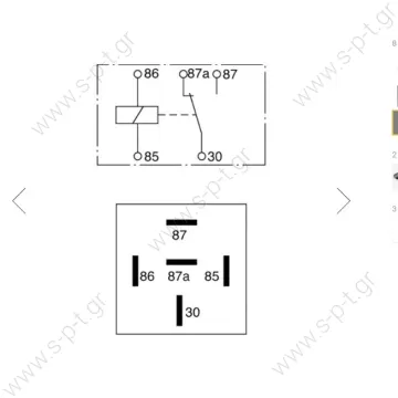 0332209151   ΡΕΛΕ 12V ΔΙΠΛΟ 87/87Α 5ΦΙΣ New Mini Relay 0332204151  Ρελέ 5 Επαφών 12 Volt - 20/30Amp (87/87α)   V23234A0001Y037 Bosch 0-332-209-151 - 