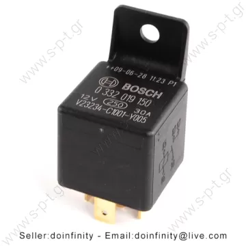 0332 019 150  ΡΕΛΕ 5 ΕΠΑΦΩΝ   12V  87/87  30 AMP    0332019150 - ΡΕΛΕ   30 AMP 12V   ΡΕΛΕ ΡΕΥΜΑ ΛΕΙΤΟΥΡΓΙΑΣ RELAY, 30 AMP 12V, BOSCH 5-PIN, OE 0332019150     , ρεύμα λειτουργίας RELAY, 30 AMP 12V, BOSCH 5-PIN, OE 0332019150   - 