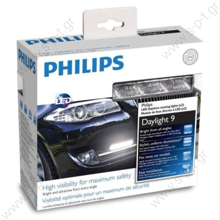 ΦΩΤΑ ΗΜΕΡΑΣ PHILIPS 12V 6W DayLight 9 LED  DayLight 9 LED Daytime running lights 12831WLEDX1 | Philips