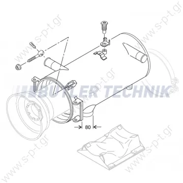 395.749 WEBASTO DBW ΘΑΛΑΜΟΣ ΚΑΖΑΝΙ ΚΑΥΣΤΗΡΑ  | 395749 Webasto DBW Heat Exchanger Cradle Mount | 395749     395-749 Heat Exchanger Assembly (Pre 1987) Webasto DBW2020/300 Part - 