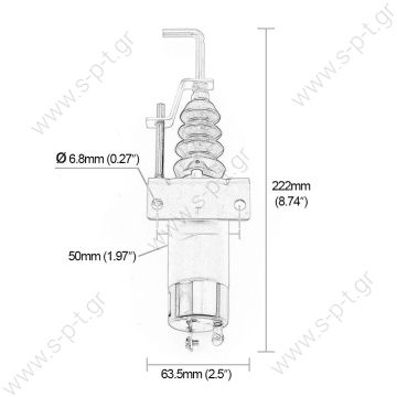 E-411AM1F  ΣΒΗΣΤΗΡΙ ΗΛΕΚΡΙΚΟ  Elettrostart E411A Stop Solenoid 12V    12V Fuel Shut Off Solenoid Valve Shutdown 12V 366-07197 for Lister Petter SA-3405T Solenoid, 12 V (E-411AM1F) E-0411 - 