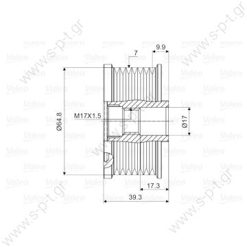 588069  VALEO  ΤΡΟΧΑΛΙΑ ΔΥΝΑΜΟ NISSAN NAVARA D40 --ΚΑΙΝΟΥΡΙΑ- NISSAN NAVARA Nissan Navara 2005 - 2015 NISSAN (23100-EB310) NISSAN (23151-EB301) NISSAN (23151-EB30A) - 