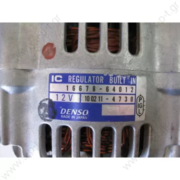 100211-4731   DENSO ΔΥΝΑΜΟ    KUBOTA DENSO  100211-4731  Kubota , 14V, 40A, 0986037271, 1735664012, 003   16678-64011 19630-64010  - 