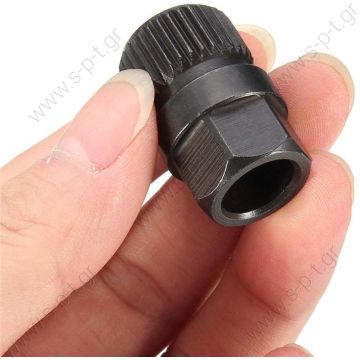 T50 TORX    ΕΞΟΛΚΕΑΣ  ΤΡΟΧΑΛΙΩΝ   Pulley Access Tool Suit Clutch Type  Pulley Access Tool Suit Clutch Type Connection Type: Spline/Hex Ends Overall Length: 74mm Application: Suit Clutch Type  Pulleys On Bosch 0 123/4  - 