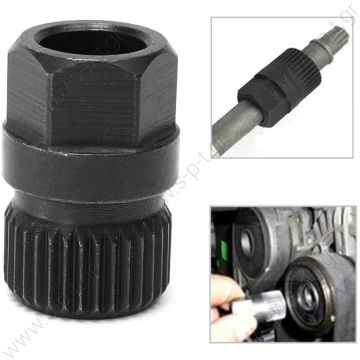 T50 TORX    ΕΞΟΛΚΕΑΣ  ΤΡΟΧΑΛΙΩΝ   Pulley Access Tool Suit Clutch Type  Pulley Access Tool Suit Clutch Type Connection Type: Spline/Hex Ends Overall Length: 74mm Application: Suit Clutch Type  Pulleys On Bosch 0 123/4  - 