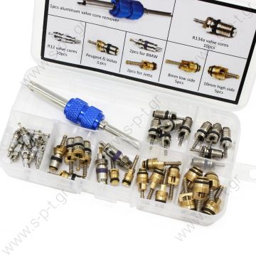 MT9510 KIT  ΒΑΛΒΙΔΑΚΙΑ   A/C valves; MT9510 VALVE CORES SET - 