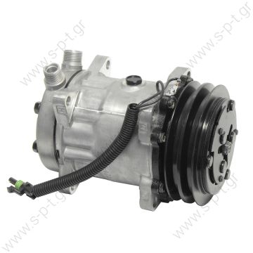 8018 8024  ΣΥΜΠΙΕΣΤΗΣ SANDEN SD7H15 132A2 12V V-OR  5800011 COMPRESSOR SD7H15 Sanden Universal Compressor # 4741  Sanden 4664 Kenworth LE1620 Mack 206RD413M - 