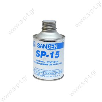 SP-15/PAG 100    SANDEN  ΛΑΔΙ   ΚΟΜΠΡΕΣΕΡ    Oil     Sanden Compressor SP-15/PAG 100 Oil 8.45 oz (2401001) SP-15/PAG 100    SANDEN  ΛΑΔΙ   ΚΟΜΠΡΕΣΕΡ    Oil     Sanden Compressor SP-15/PAG 100 Oil 8.45 oz (2401001)