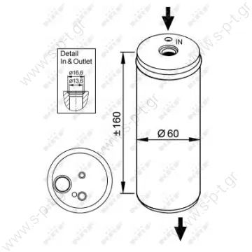 1J0820191   ΞΗΡΑΝΤΗΡΑΣ A/C  ΑΦΥΓΡΑΝΤΗΡΑΣ AUDI A3, VW GOLF IV, IBIZA III, SKODA OCTAVIA  8FT351196391 – 1C0820191 ΞΗΡΑΝΤΗΡΑΣ A/C VW GOLF IV, AUDI A3, TT - 