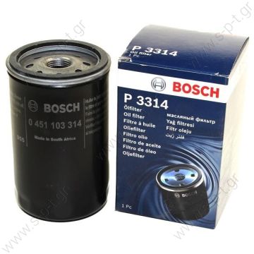 0451103314, BOSCH  ΦΙΛΤΡΟ ΛΑΔΙΟΥ VAG [P3314] BOSCH 0 451 103 314 